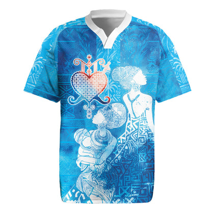 Afro Erzulie Dantor Veve Rugby Jersey Mother Goddess