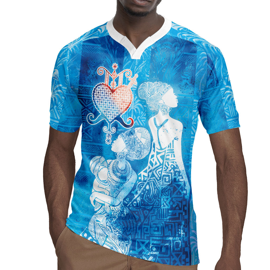 Afro Erzulie Dantor Veve Rugby Jersey Mother Goddess