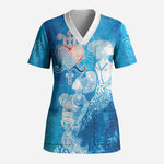 Afro Erzulie Dantor Veve Scrub Top Mother Goddess