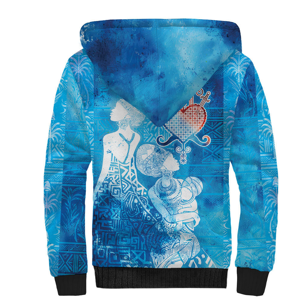 Afro Erzulie Dantor Veve Sherpa Hoodie Mother Goddess