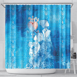 Afro Erzulie Dantor Veve Shower Curtain Mother Goddess
