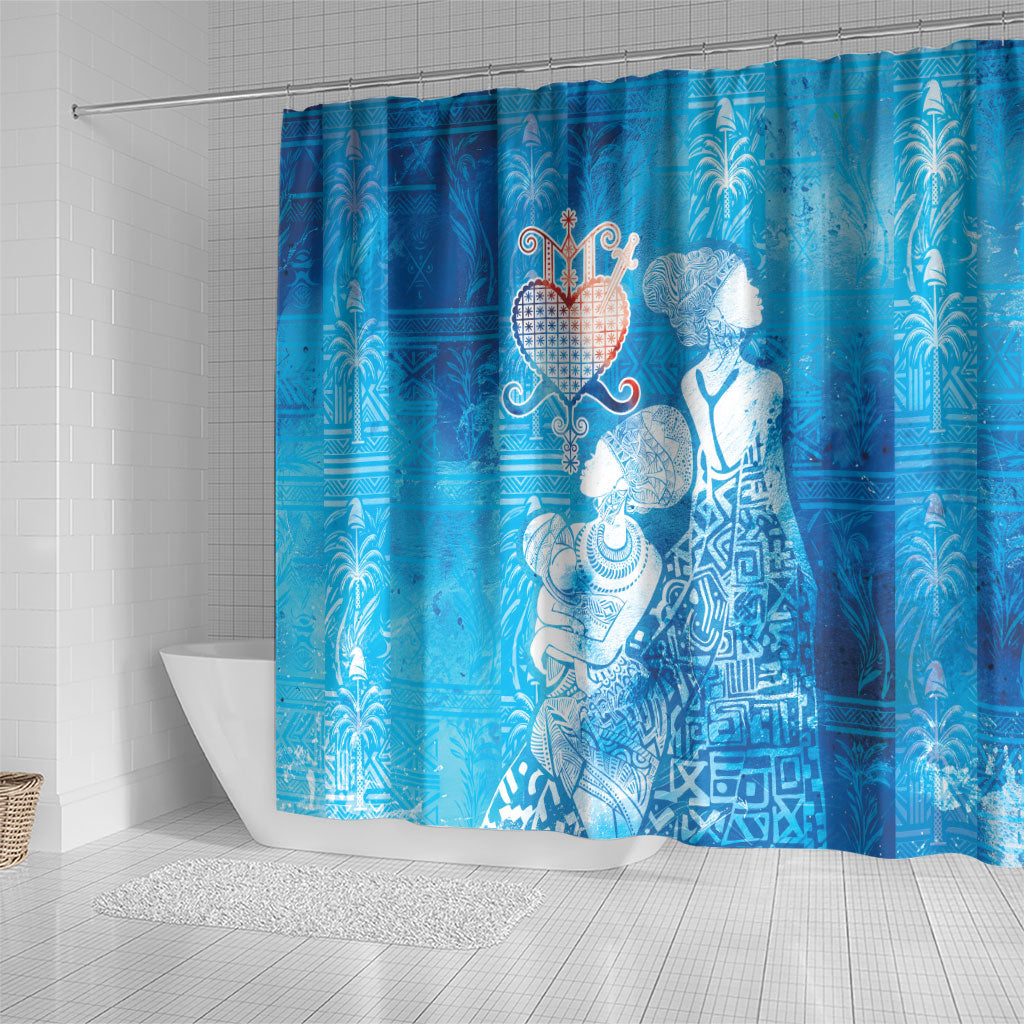 Afro Erzulie Dantor Veve Shower Curtain Mother Goddess