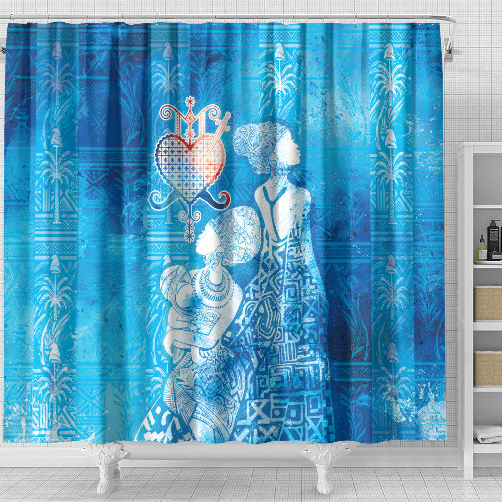 Afro Erzulie Dantor Veve Shower Curtain Mother Goddess