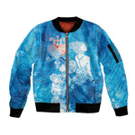 Afro Erzulie Dantor Veve Sleeve Zip Bomber Jacket Mother Goddess