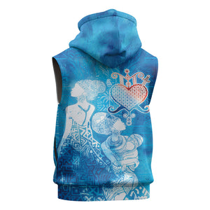 Afro Erzulie Dantor Veve Sleeveless Hoodie Mother Goddess