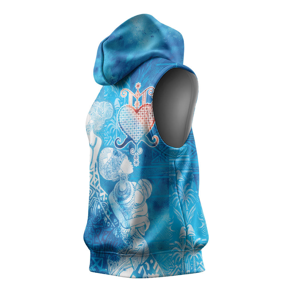 Afro Erzulie Dantor Veve Sleeveless Hoodie Mother Goddess