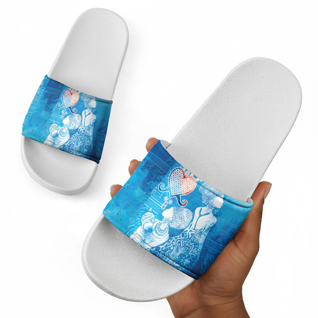 Afro Erzulie Dantor Veve Slide Sandals Mother Goddess