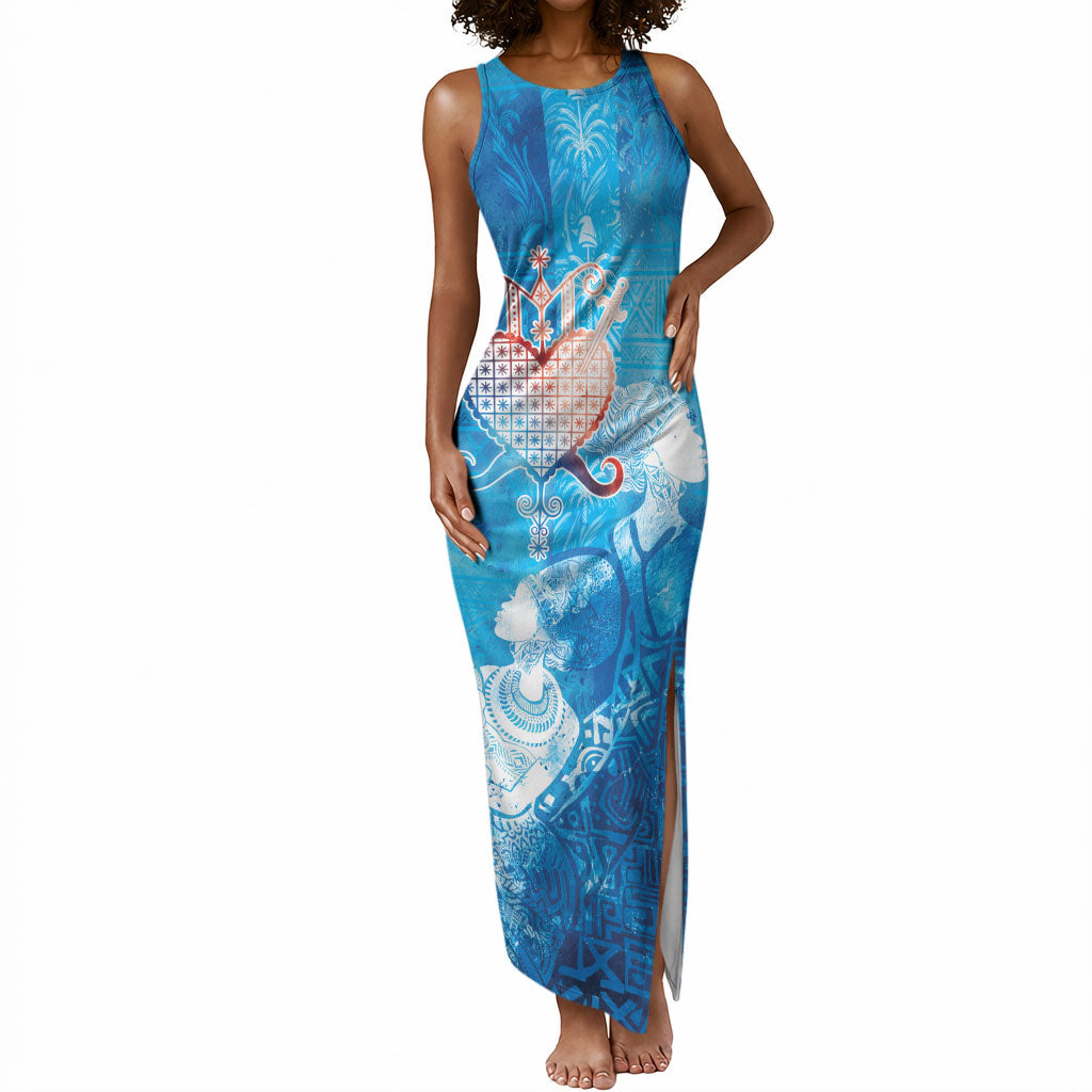 Afro Erzulie Dantor Veve Tank Maxi Dress Mother Goddess