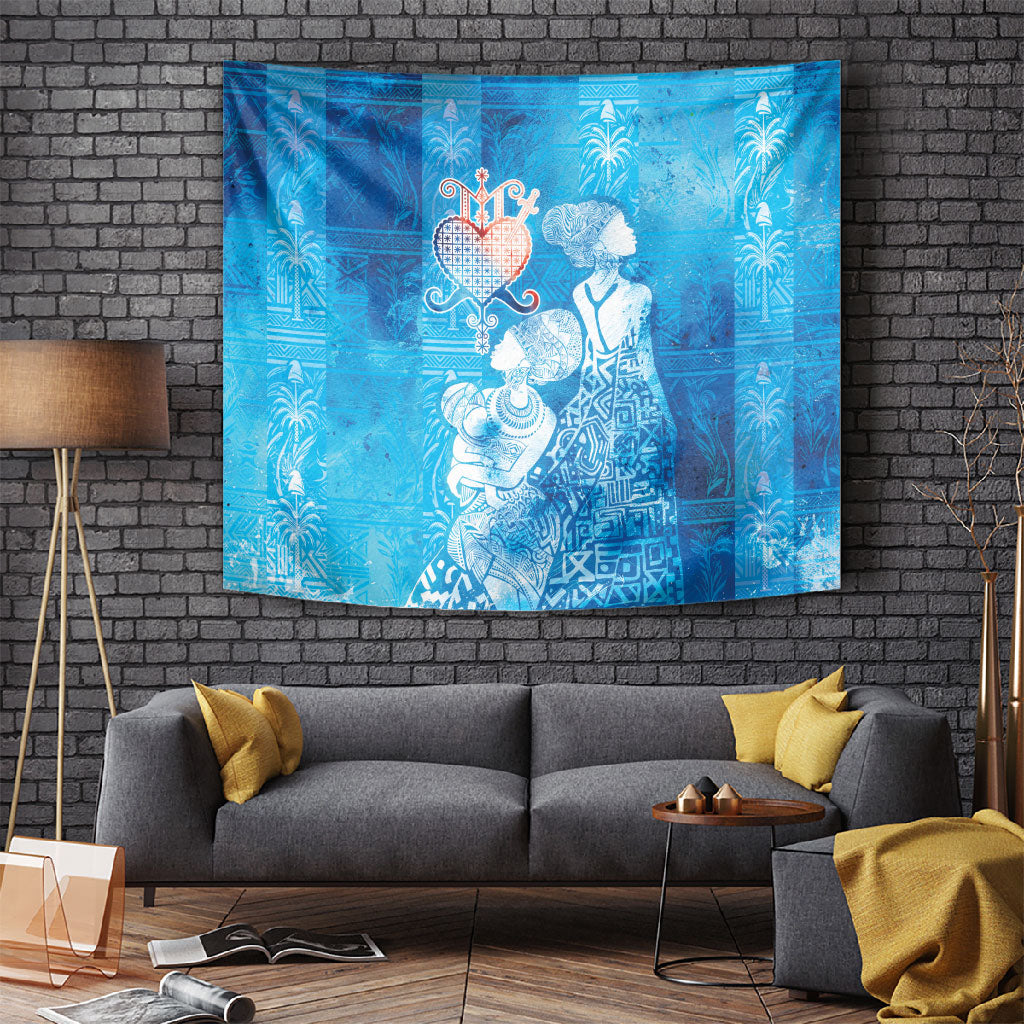 Afro Erzulie Dantor Veve Tapestry Mother Goddess
