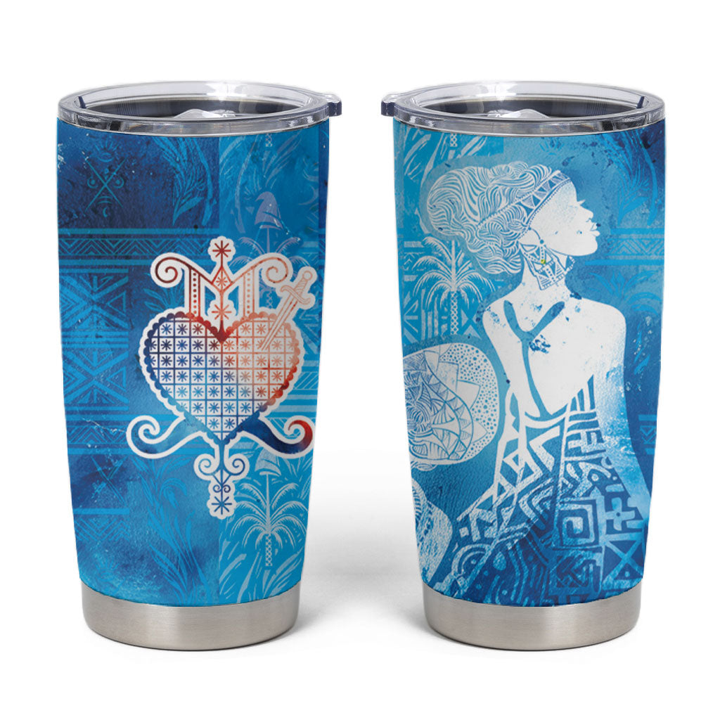 Afro Erzulie Dantor Veve Tumbler Cup Mother Goddess