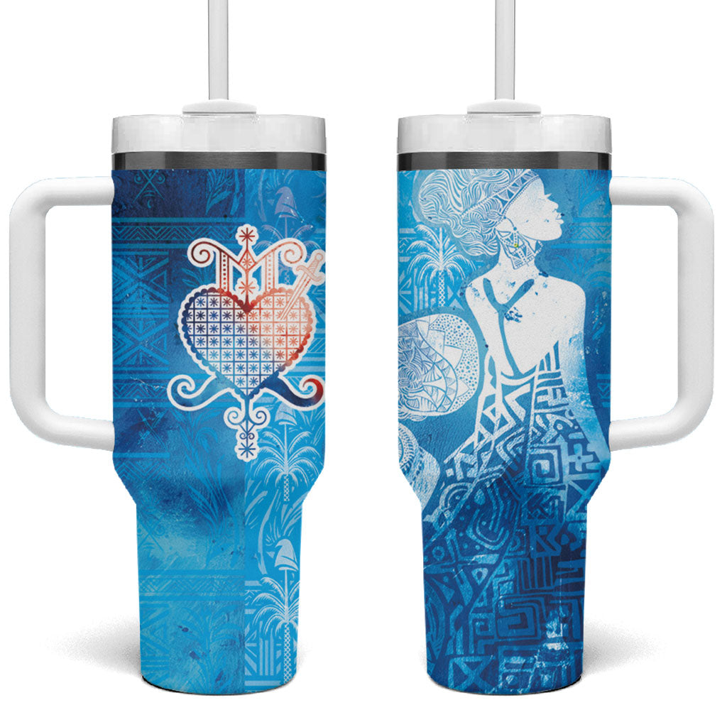 Afro Erzulie Dantor Veve Tumbler With Handle Mother Goddess
