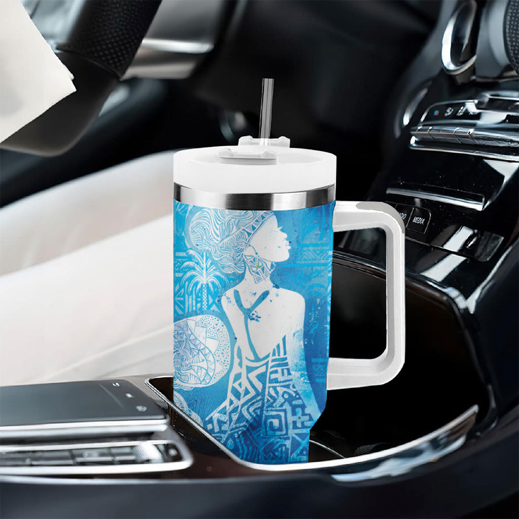 Afro Erzulie Dantor Veve Tumbler With Handle Mother Goddess