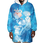 Afro Erzulie Dantor Veve Wearable Blanket Hoodie Mother Goddess