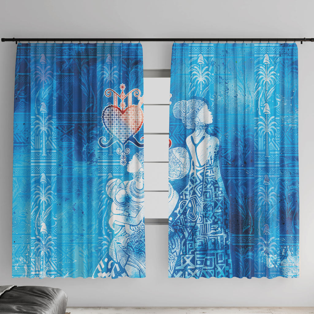 Afro Erzulie Dantor Veve Window Curtain Mother Goddess