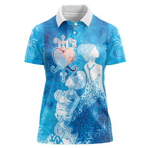 Afro Erzulie Dantor Veve Women Polo Shirt Mother Goddess