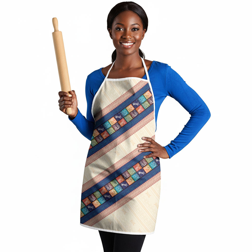 Zimbabwe Heritage Apron Screen Print Animals Motif