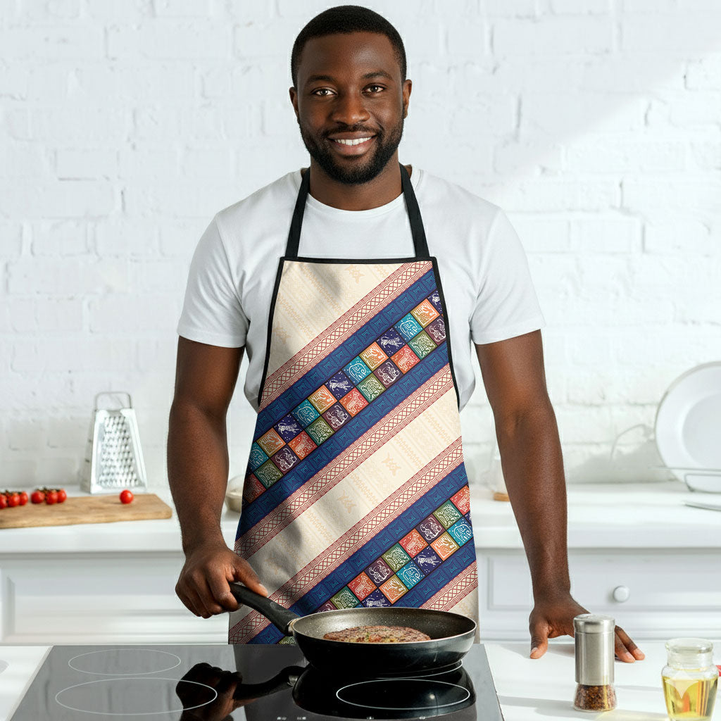 Zimbabwe Heritage Apron Screen Print Animals Motif