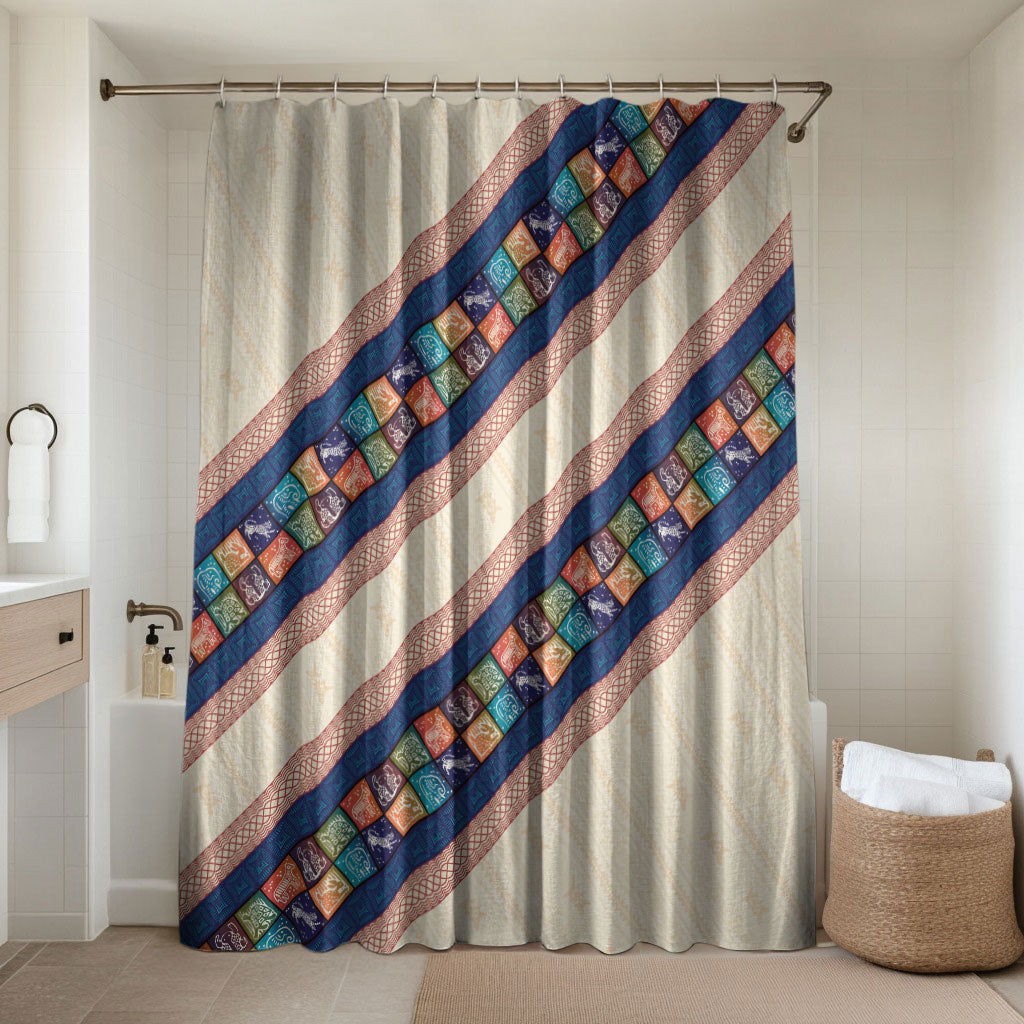 Zimbabwe Heritage Bathroom Set Screen Print Animals Motif