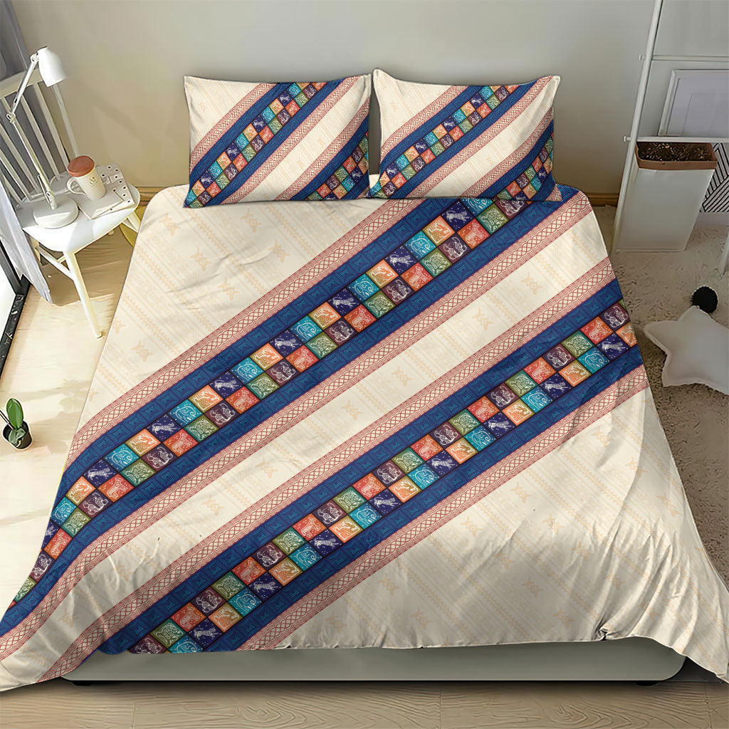Zimbabwe Heritage Bedding Set Screen Print Animals Motif