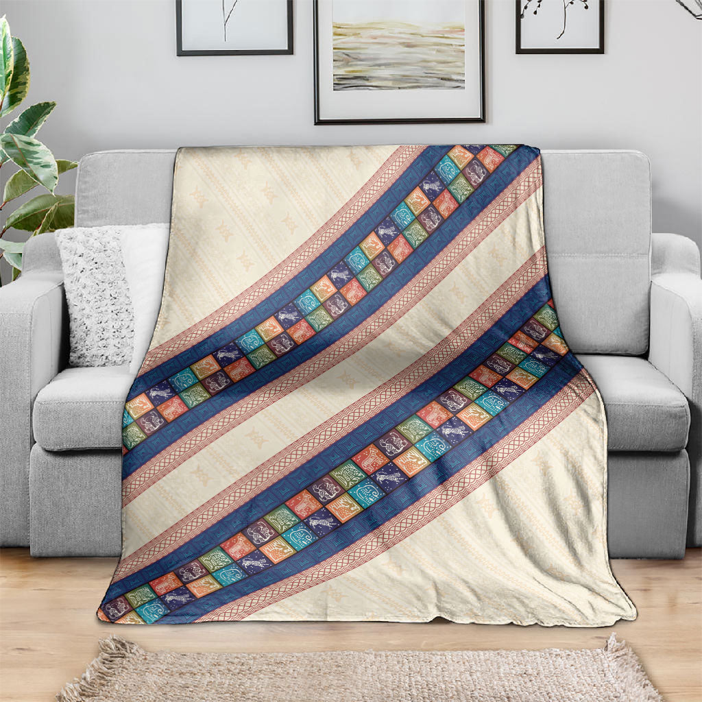 Zimbabwe Heritage Blanket Screen Print Animals Motif