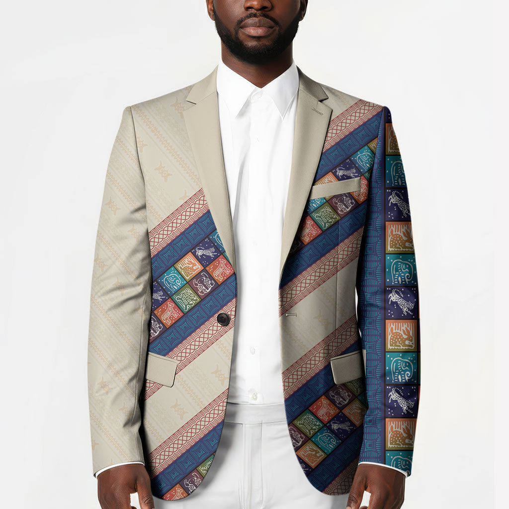 Zimbabwe Heritage Blazer Screen Print Animals Motif