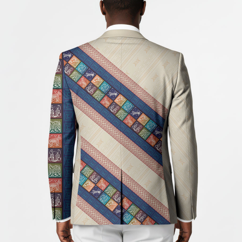 Zimbabwe Heritage Blazer Screen Print Animals Motif