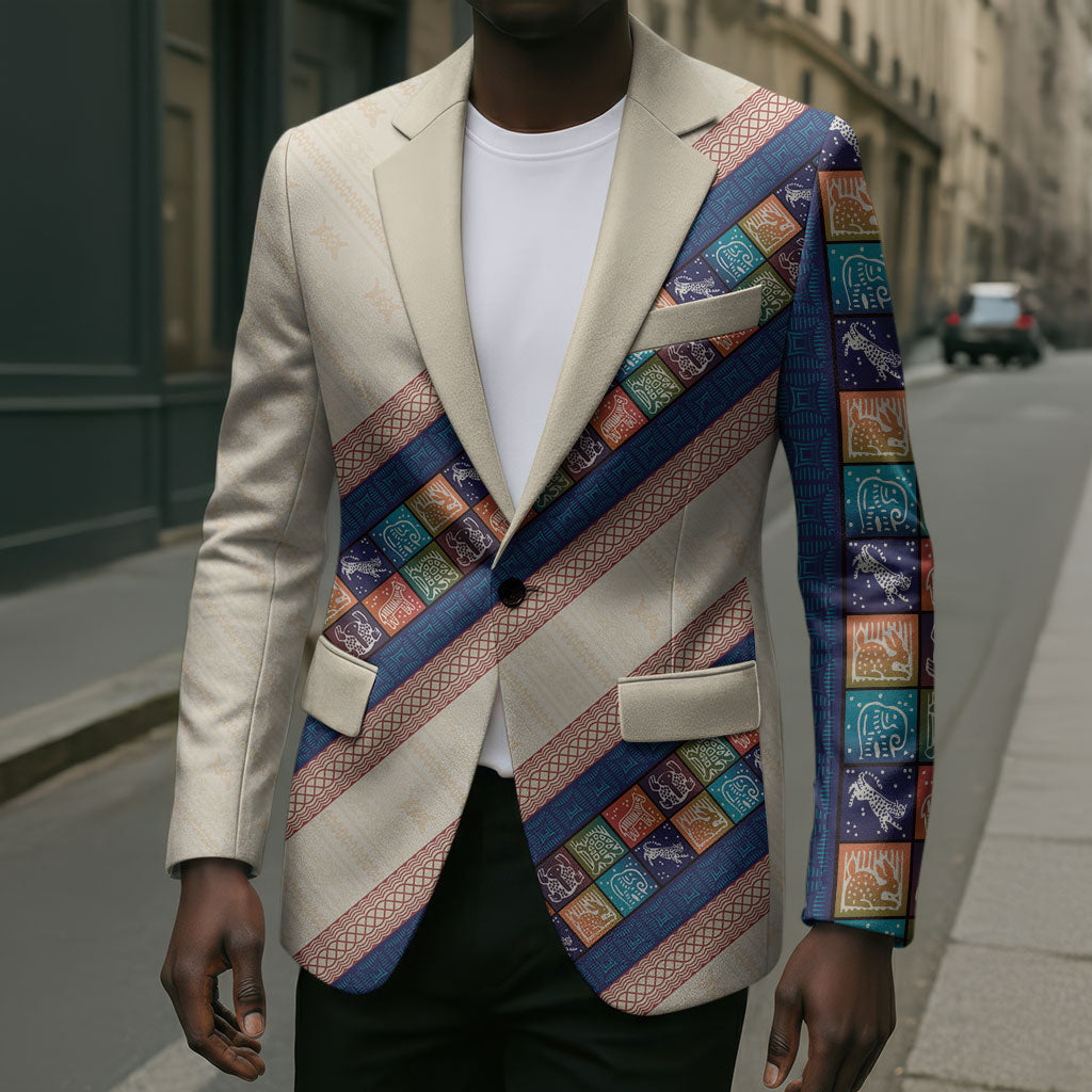 Zimbabwe Heritage Blazer Screen Print Animals Motif
