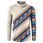 Zimbabwe Heritage Button Sweatshirt Screen Print Animals Motif