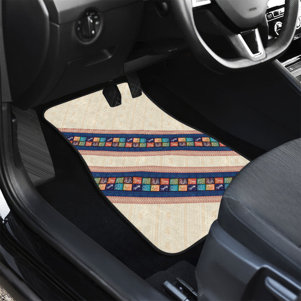 Zimbabwe Heritage Car Mats Screen Print Animals Motif