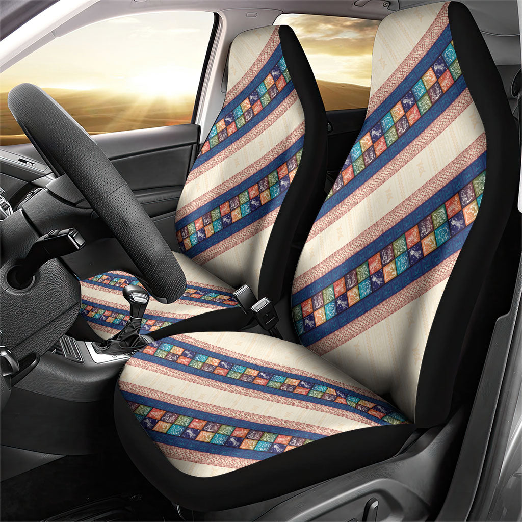 Zimbabwe Heritage Car Seat Cover Screen Print Animals Motif