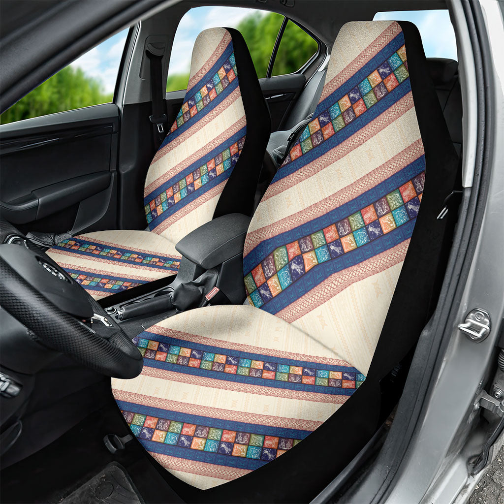 Zimbabwe Heritage Car Seat Cover Screen Print Animals Motif