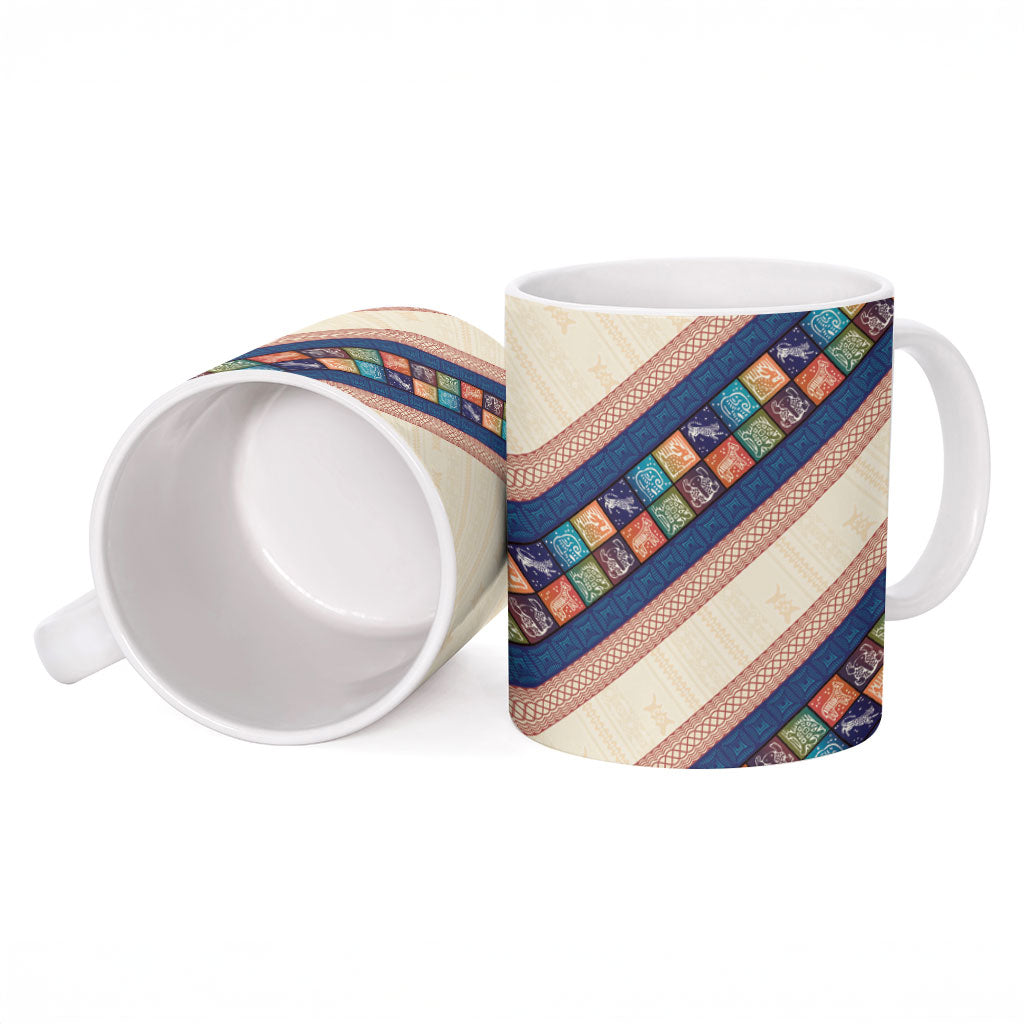 Zimbabwe Heritage Ceramic Mug Screen Print Animals Motif