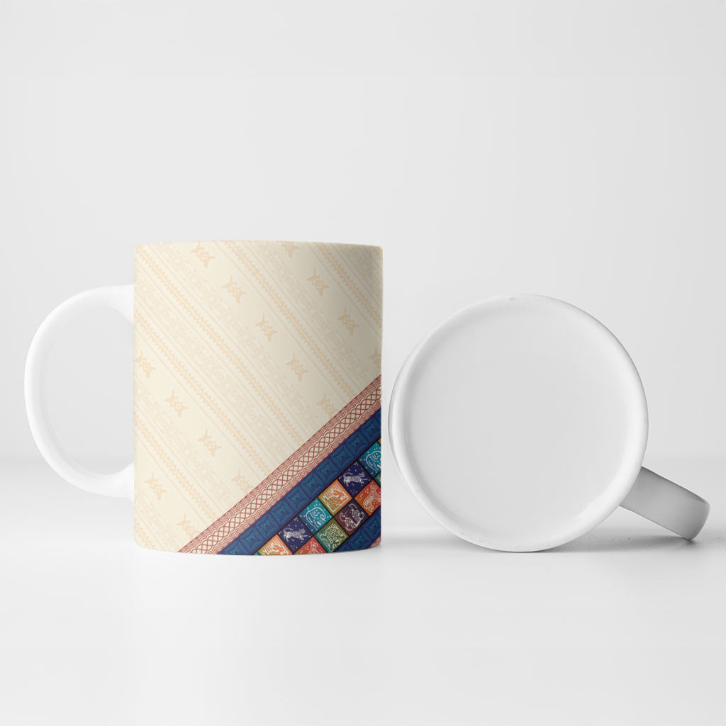 Zimbabwe Heritage Ceramic Mug Screen Print Animals Motif