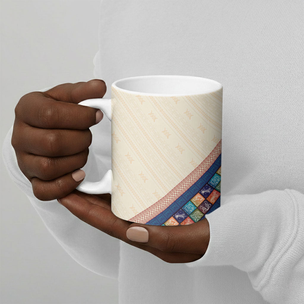 Zimbabwe Heritage Ceramic Mug Screen Print Animals Motif