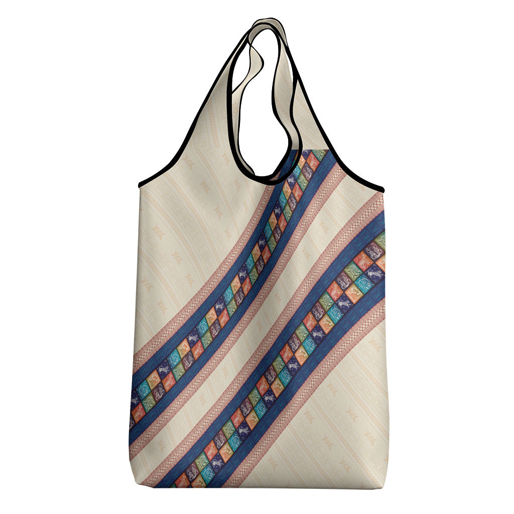 Zimbabwe Heritage Grocery Bag Screen Print Animals Motif