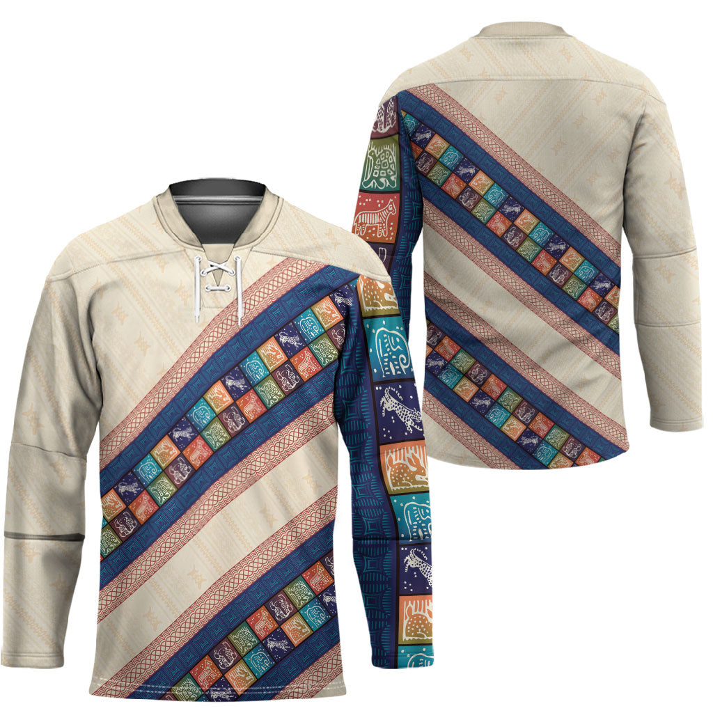 Zimbabwe Heritage Hockey Jersey Screen Print Animals Motif