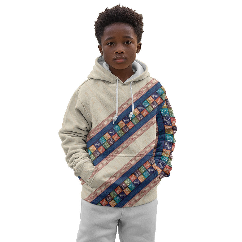 Zimbabwe Heritage Kid Hoodie Screen Print Animals Motif