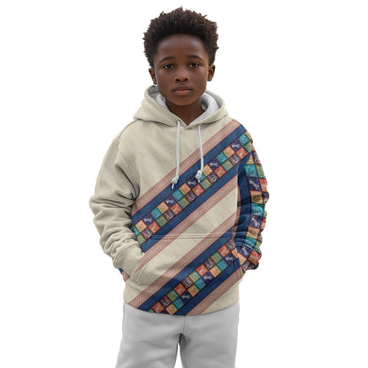 Zimbabwe Heritage Kid Hoodie Screen Print Animals Motif