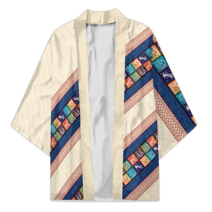 Zimbabwe Heritage Kimono Screen Print Animals Motif
