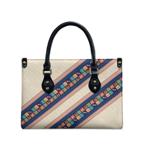Zimbabwe Heritage Leather Bag Screen Print Animals Motif