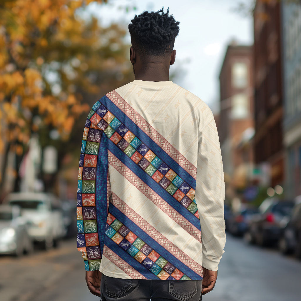 Zimbabwe Heritage Long Sleeve Shirt Screen Print Animals Motif