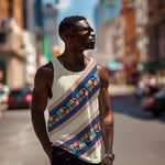 Zimbabwe Heritage Men Tank Top Screen Print Animals Motif