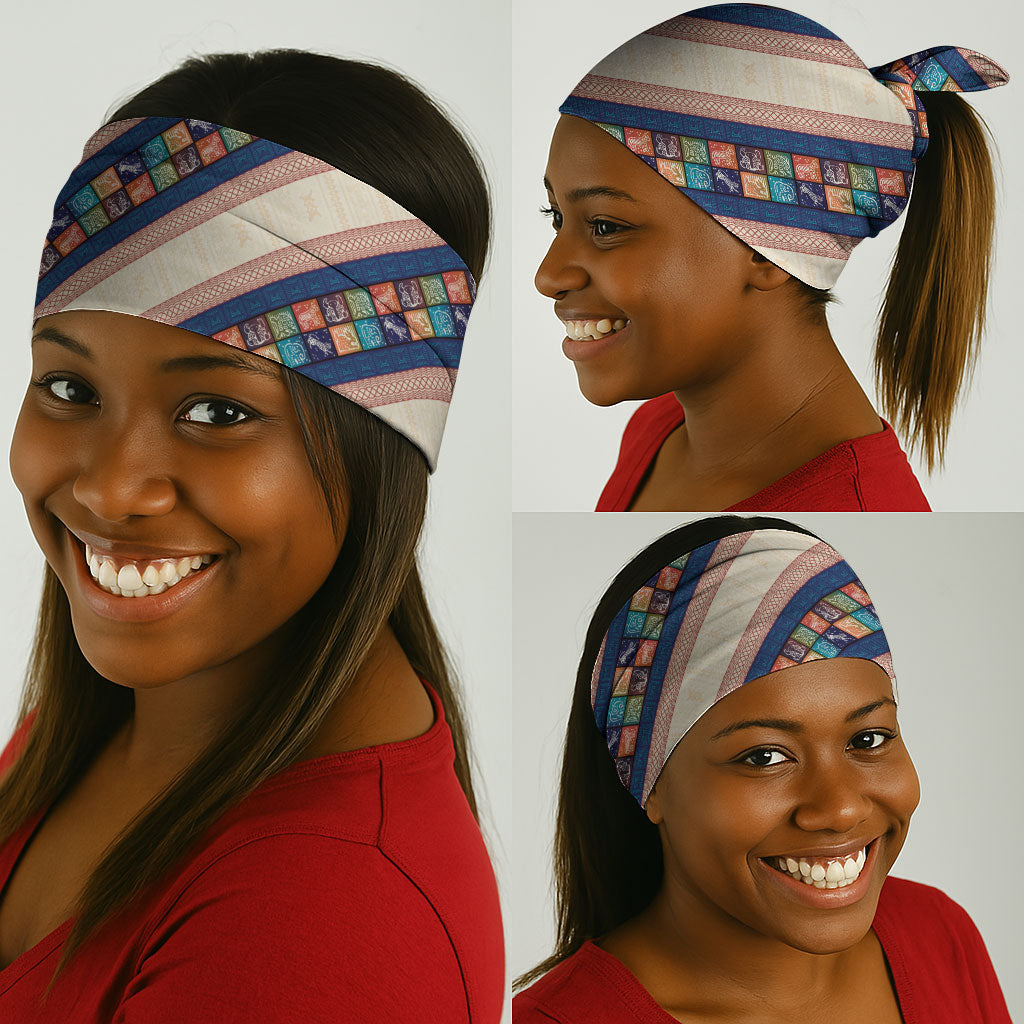 Zimbabwe Heritage Neck Gaiter Screen Print Animals Motif
