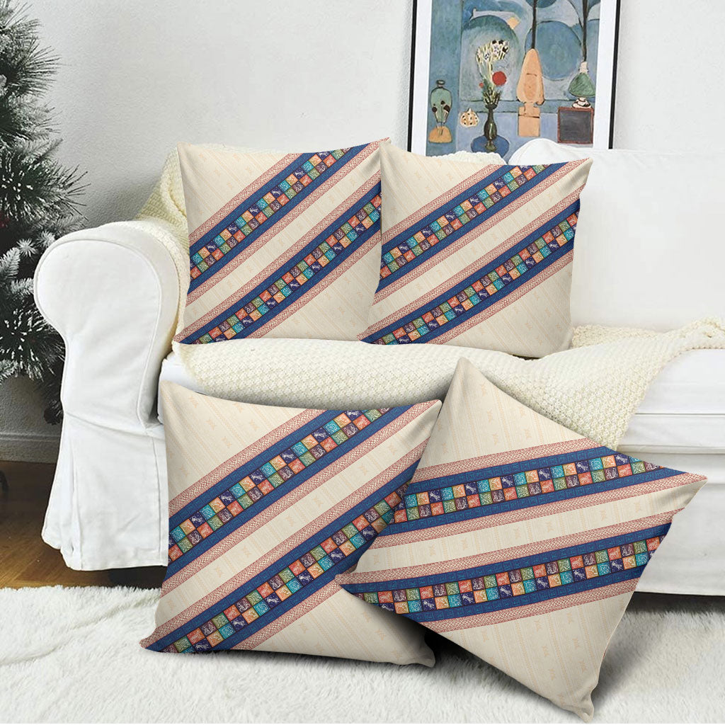 Zimbabwe Heritage Pillow Cover Screen Print Animals Motif
