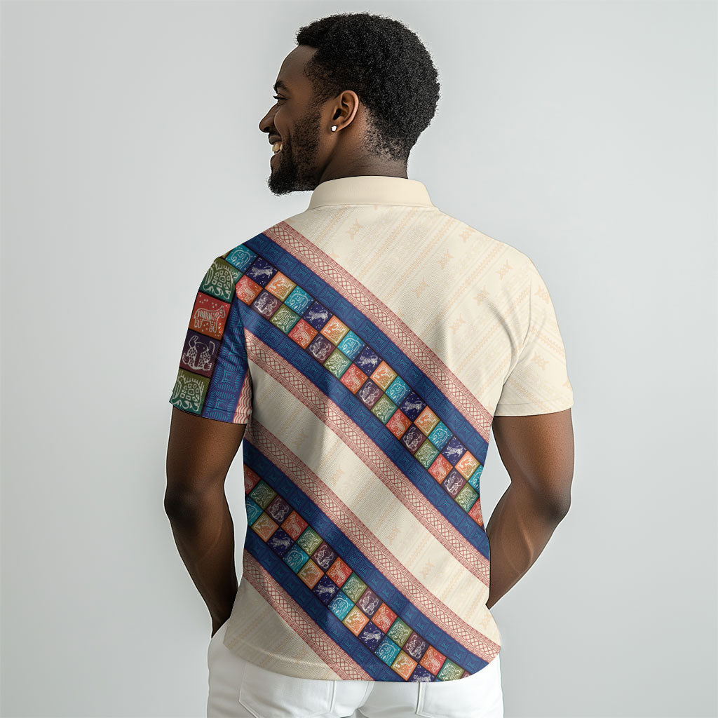 Zimbabwe Heritage Polo Shirt Screen Print Animals Motif