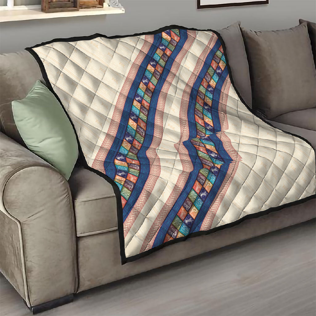 Zimbabwe Heritage Quilt Screen Print Animals Motif
