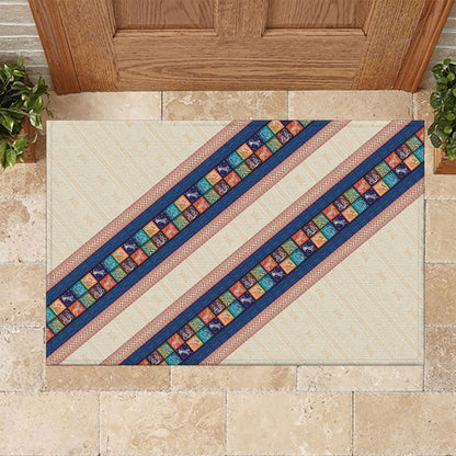 Zimbabwe Heritage Rubber Doormat Screen Print Animals Motif