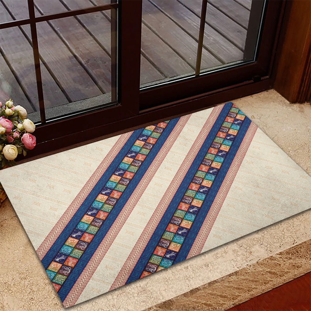 Zimbabwe Heritage Rubber Doormat Screen Print Animals Motif