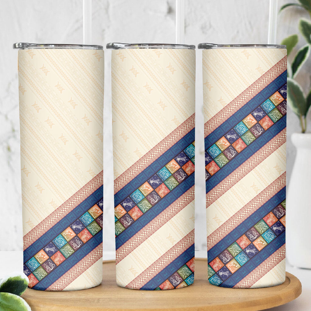 Zimbabwe Heritage Skinny Tumbler Screen Print Animals Motif