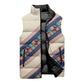 Zimbabwe Heritage Sleeveless Puffer Jacket Screen Print Animals Motif
